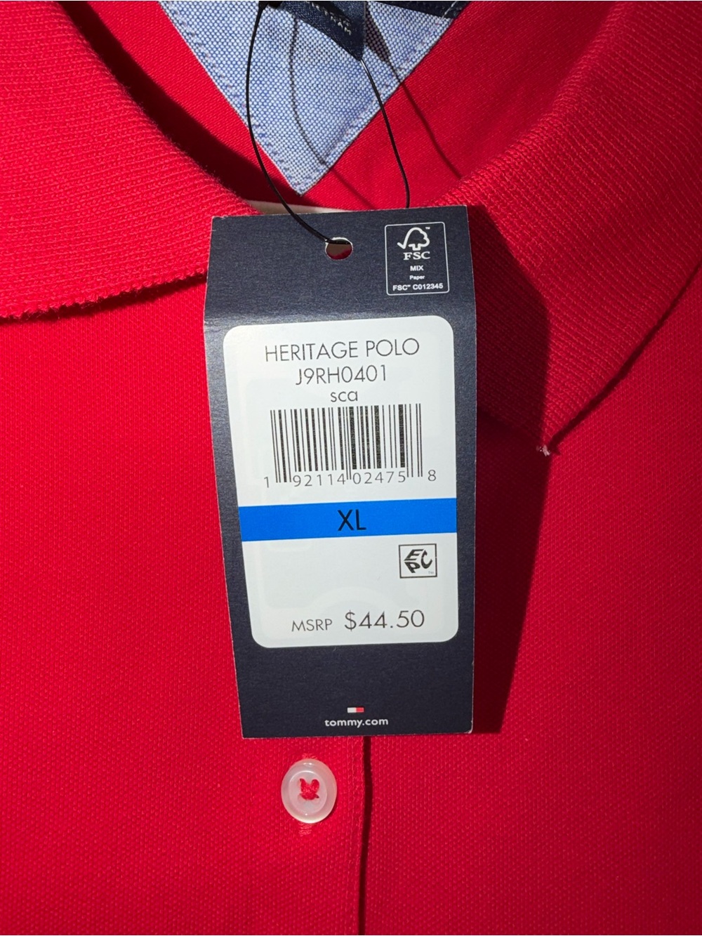 NWT Tommy Hilfiger Womens Red Polo Shirt XL Classic Heritage Preppy Old Money - Picture 6 of 7